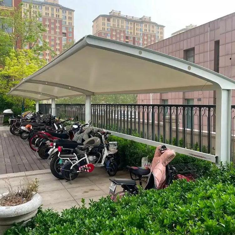 察布查尔锡伯膜结构电动车棚